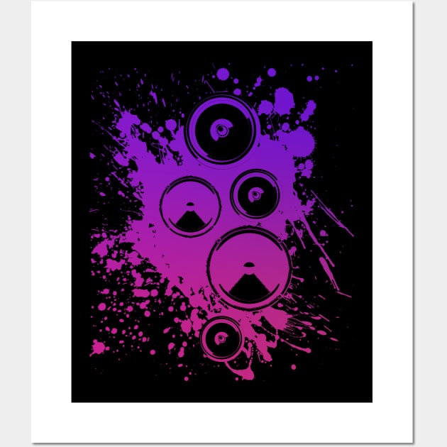 Dark Techno Speaker EDM Music Festival Wall Art by shirtontour